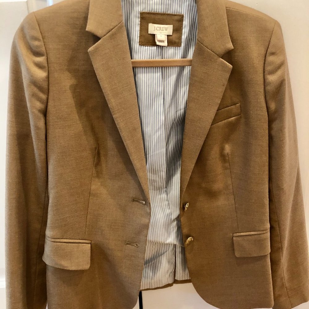 J Crew Boyfriend Wool Camel Blazer